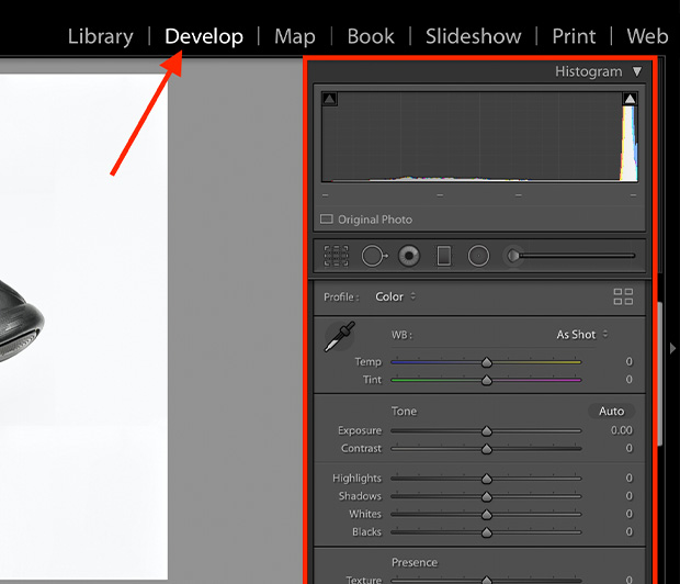 lightroom develop module