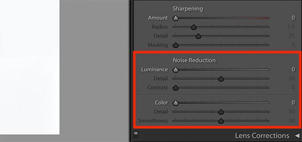 noise reduction lightroom classic