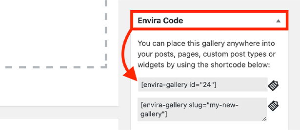 Copy Envira Gallery code