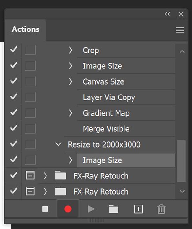  redimensionnement de l'image action photoshop 