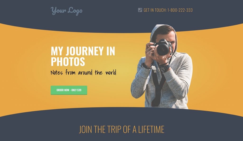 Elementor Landing Page for Photographers