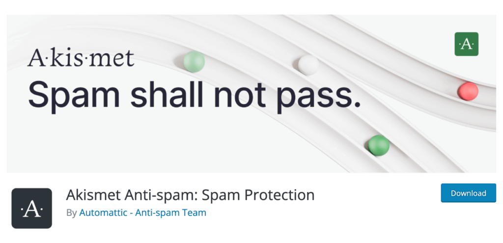 Akismet Anti-Spam - best free WordPress security plugins