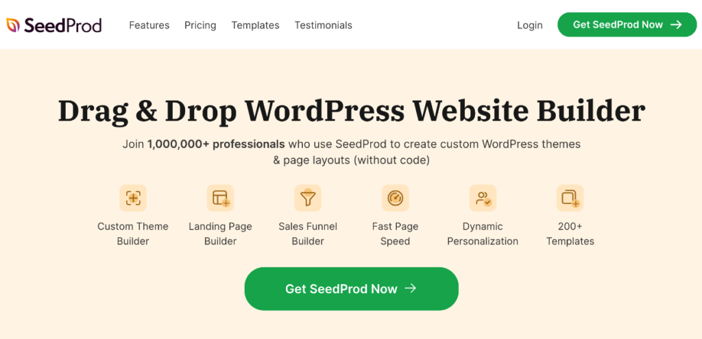 SeedProd Home - best page builder plugin for WordPress