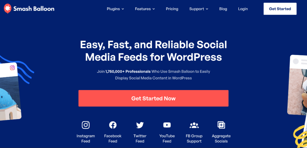 Smash Balloon Home - best WordPress plugin for social media