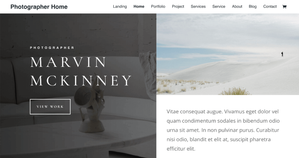 Divi Theme - Photographer Layout Pack