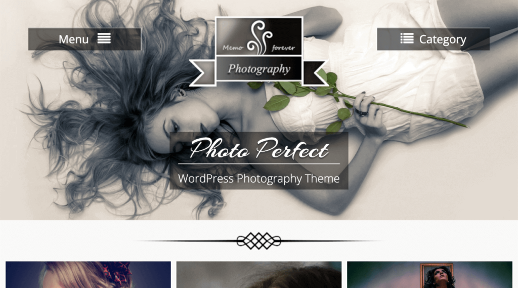 Photo Perfect - free WordPress theme