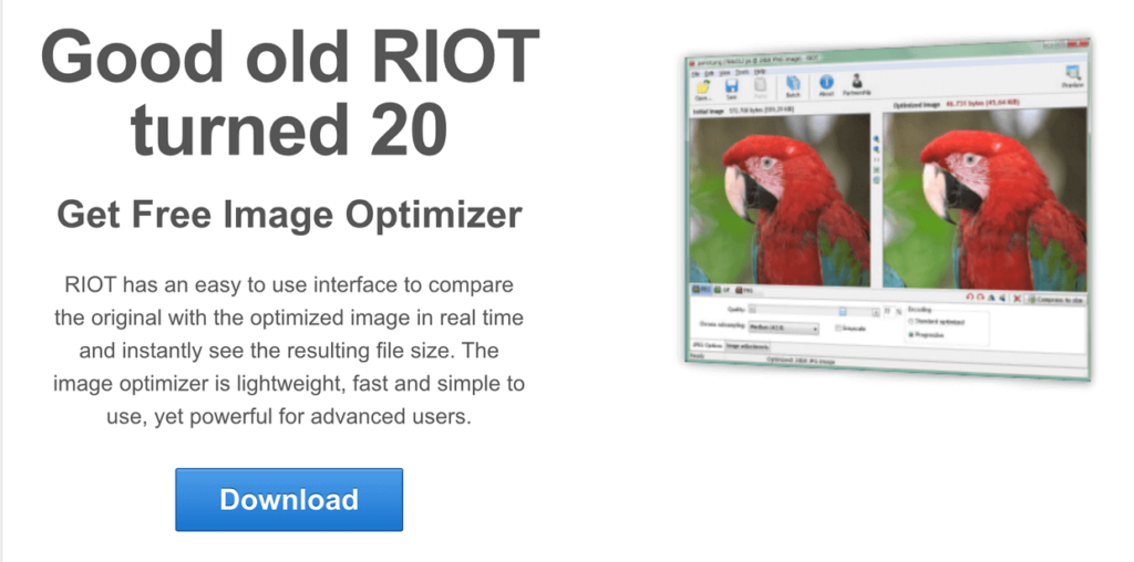 RIOT - image compression tool