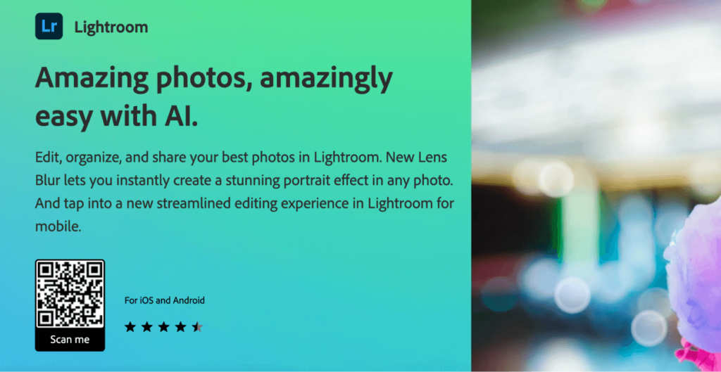 Lightroom Mobile - best mobile photo editing software