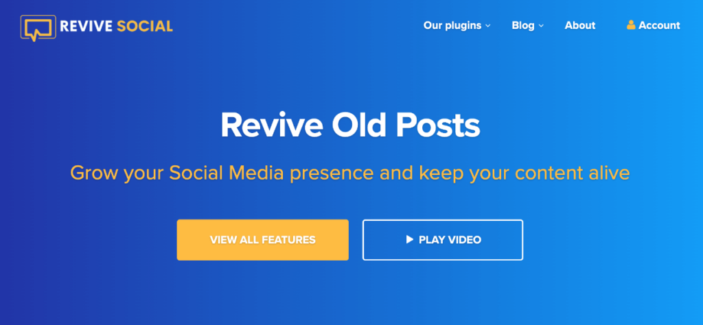 Revive Old Posts plugin