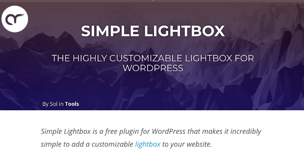 Simple Lightbox - WordPress lightbox plugin