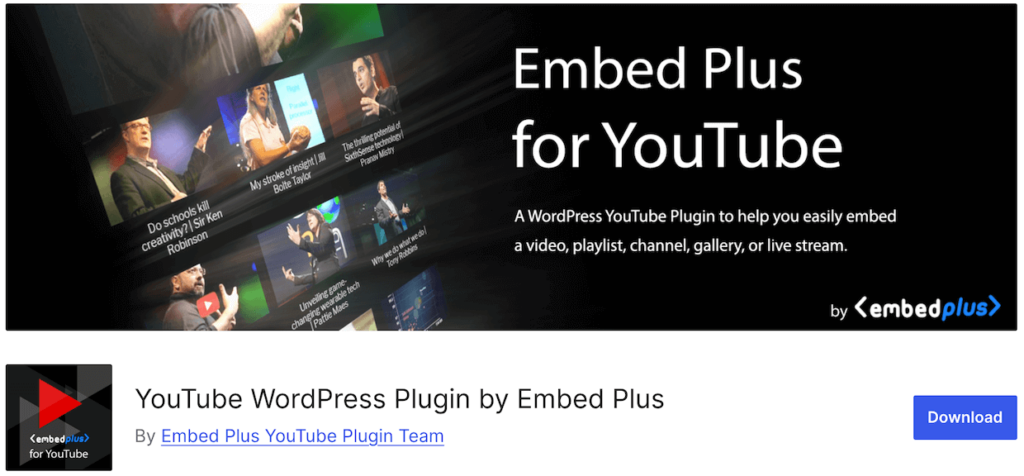 Embed Plus for YouTube