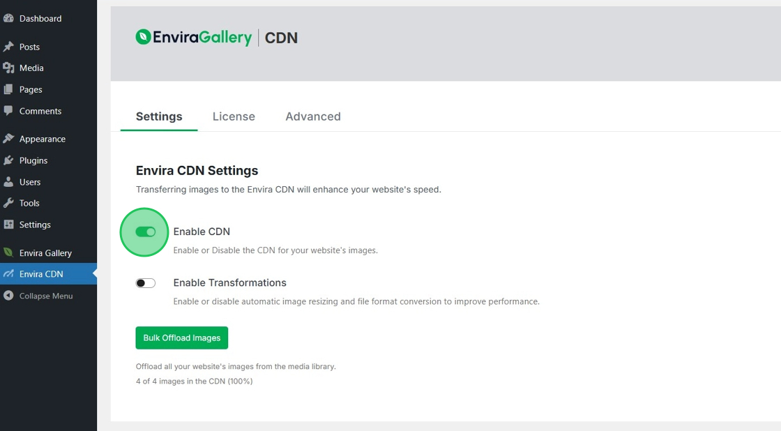 Enable Envira CDN