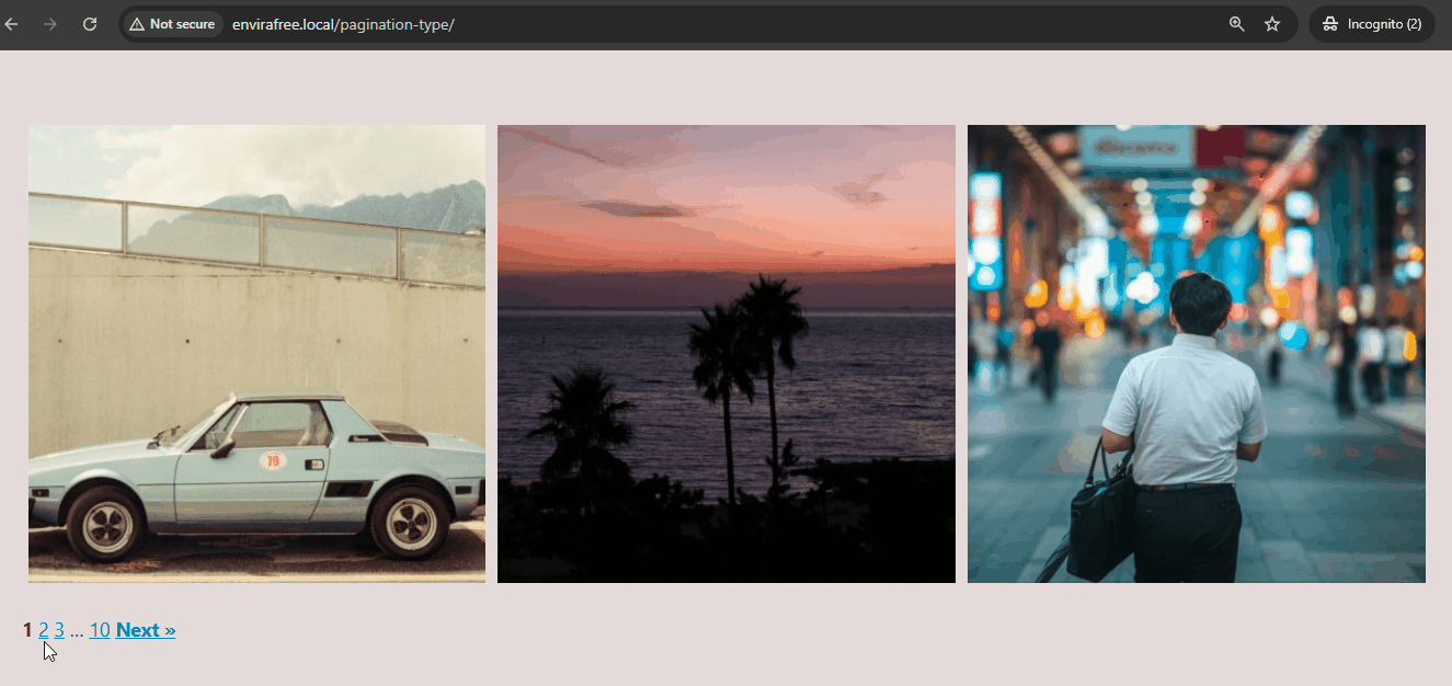 On Pagination, Click (AJAX)