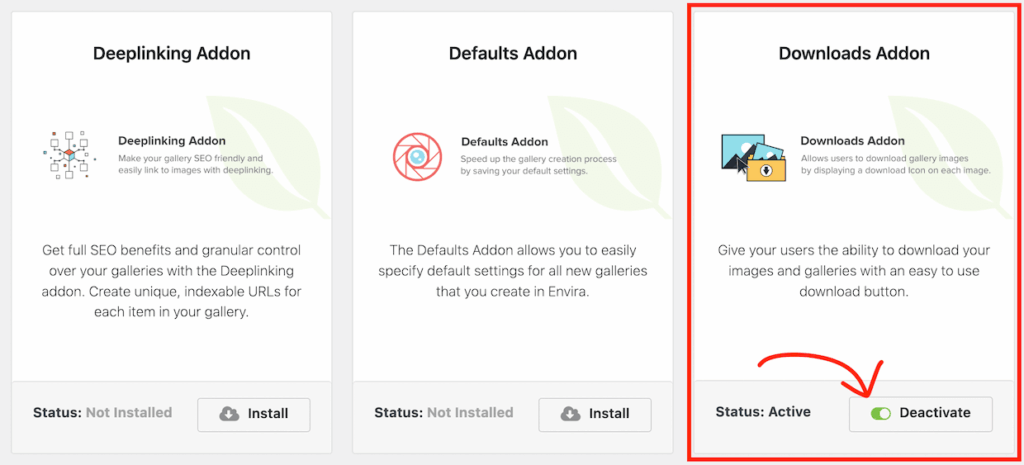 envira-downloads-addon - Envira Gallery Enable the Envira Gallery Downloads Addon