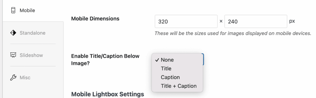 envira-mobile-title-caption-settings - Envira Gallery Envira mobile title and caption settings