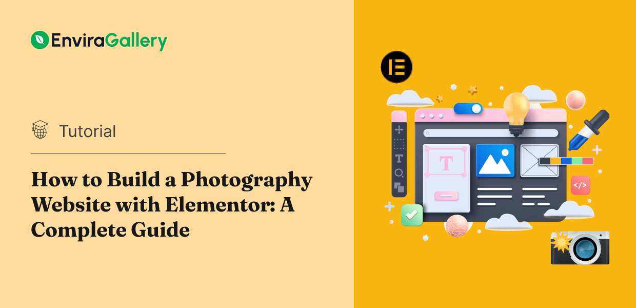 build a photography website with elementor