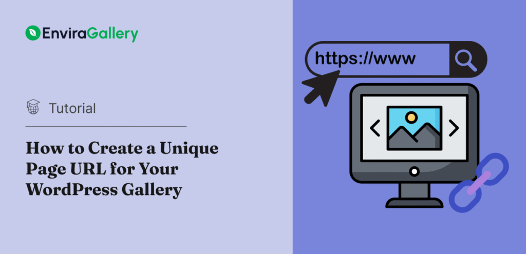 Featured image - create a unique page url for image gallery