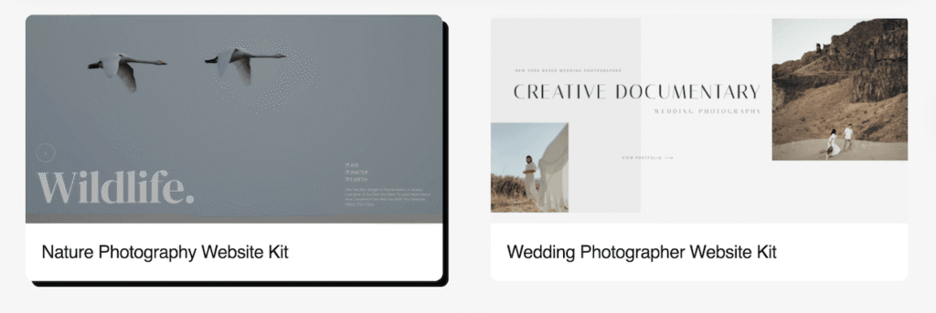 elementor photography templates