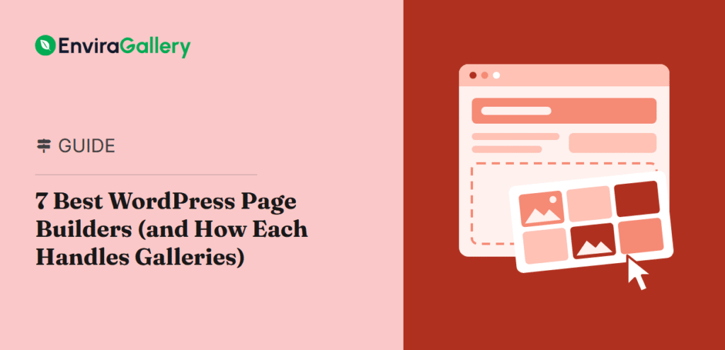 Featured image for 7 Best WordPress Page Builders: a gallery block being dragged into a page layout