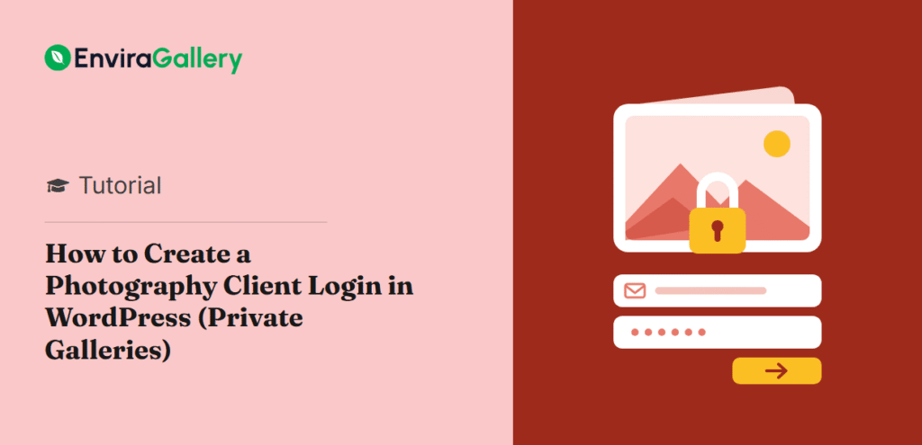 Envira Gallery tutorial: How to Create a Photography Client Login in WordPress, with a locked photo and email and password fields
